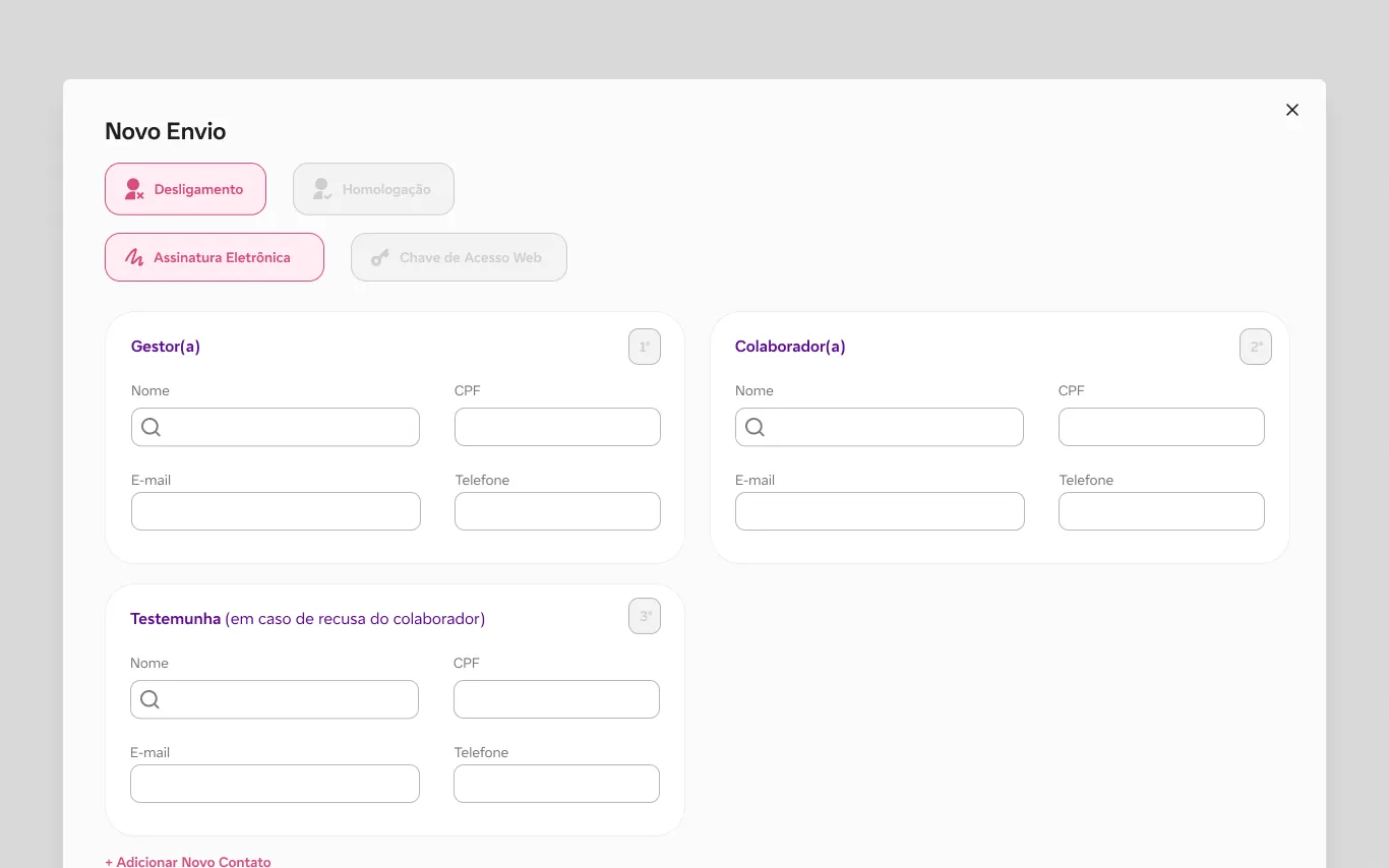 Vivo Digital Signature Platform — New envelope — signers