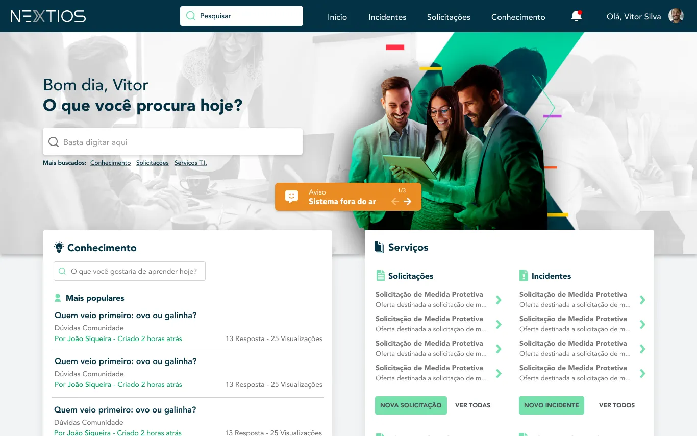 Nextios Service Portal — UX/UI case study cover