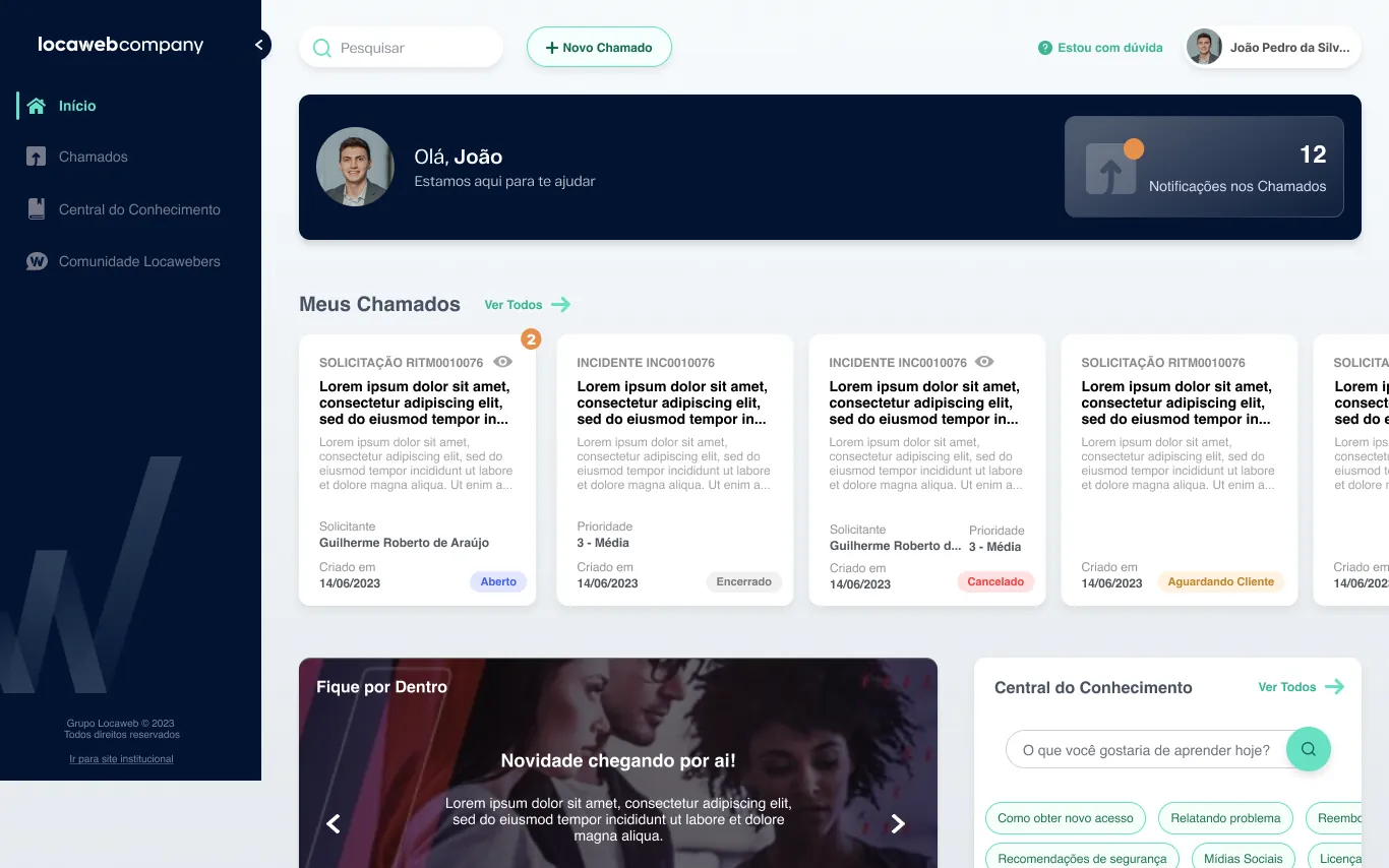 Locaweb Company Employee Portal — UX/UI case study cover