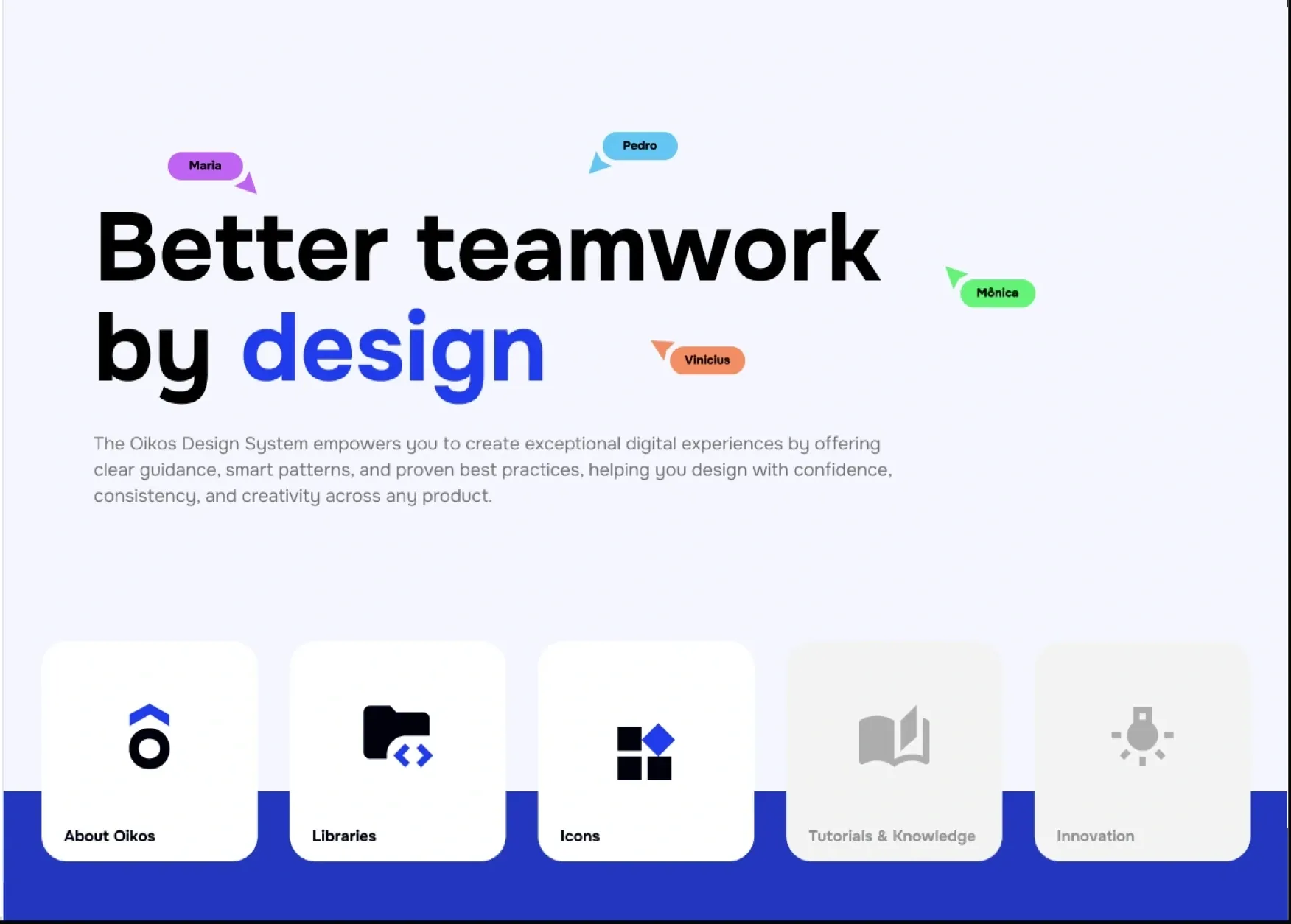 OIKOS Design System: Final UI — Oikos home