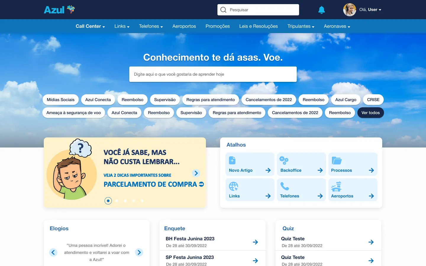 Azul Knowledge Portal — UX/UI case study cover