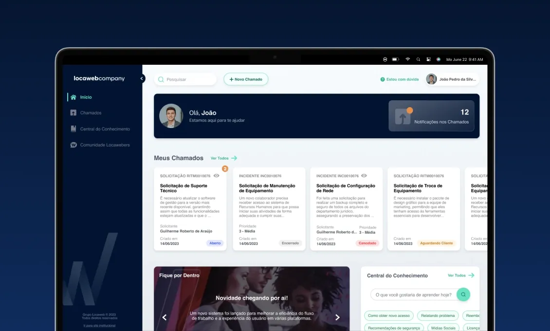 Locaweb Company Portal — UX/UI case study cover