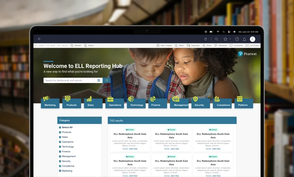 Pearson Report Hub — UX/UI case study cover